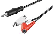 Audiokaapelit - Pro Audio cable adapter 3.5 mm male to stereo RCA male/female - 4040849502132