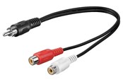 Audiokaapelit - Pro Audio Y cable adapter RCA male to stereo RCA female - 4040849500053