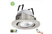 Smart Home - Älykoti - EGLO SALICETO-Z recessed spot RGB+TW 5W Ø88 mm brushed steel - 99672