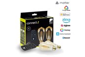 Smart Home - Älykoti - EGLO E27 LED-Z ST64 4.9W 500LM 2200K 2 KPL KELTAINEN KAUKOSÄÄTIMELLÄ B.-Z - 12256