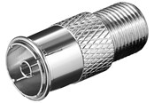 Antennikaapelit/-liittimet - Pro F-adapter: F female > Coaxial female - 4040849673207