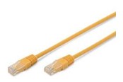 Verkkokaapelit - DIGITUS CAT 5e patch cable U/UTP yellow - Keltainen - 0.5m - DK-1511-005/Y