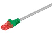 Verkkokaapelit - Pro CAT 6 Crossover-patch cable U/UTP Harmaa Vihreä - Harmaa - 1m - 4040849684715