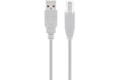 USB kaapelit - Pro USB-A <-> USB-B 2.0 - 5m - Harmaa - 4040849687143