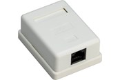 Lisätarvikkeet - Pro 1-port RJ45 Pinta mount installation box CAT 6 UTP Valkoinen - 4040849776328