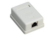 Lisätarvikkeet - Pro 1-port RJ45 surface mount installation box CAT 6 STP white - 4040849776342