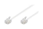 Verkkokaapelit - Pro Modular telephone cable - Valkoinen - 10m - 4040849930638