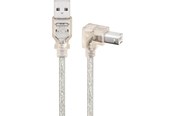 USB kaapelit - Pro USB 2.0 Hi-Speed cable 90° transparent - 4040849935756