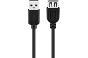 USB kaapelit - Pro USB 2.0 Hi-Speed extension cable Musta - 4040849936012