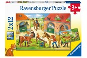 Palapelit - Ravensburger Onnellisia päiviä tallilla 2x12p - 10105178