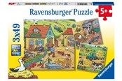 Palapelit - Ravensburger On The Farm 3x49p - 10105078