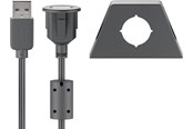 USB kaapelit - Pro USB 2.0 Hi-Speed extension cable with mounting bracket Musta - 4040849954450