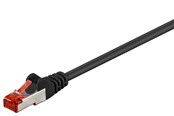 Verkkokaapelit - Pro CAT 6 patch cable S/FTP (PiMF) Musta - Musta - 0.5m - 4040849954689