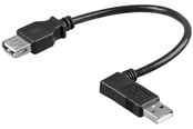 USB kaapelit - Pro USB 2.0 Hi-Speed jatkojohto 90° kulmassa - 4040849957055