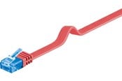 Verkkokaapelit - Pro LAN CAT 6A U/UTP flat - Punainen - 3m - 4040849963339