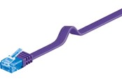 Verkkokaapelit - Pro CAT 6A U/UTP flat - Purppura - 0.5m - 4040849963025