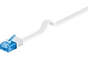Verkkokaapelit - Pro CAT 6A flat-patch cable U/UTP Valkoinen - Valkoinen - 0.5m - 4040849963032