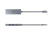 USB hub - Aukey CB-C63 - hub - 3 ports USB hub - 3 porttia - USB 3.1 - Harmaa - CB-C63