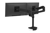 Näytön kiinnitys - Ergotron LX Dual Stacking Arm (matte black) with Low-Profile Top-Mount Clamp - 45-610-224