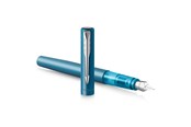 Kirjoitus- ja piirustustarvikkeet - Parker Vector XL Fountain Pen | Metallic Teal Lacquer on Brass | Medium Nib with Blue Ink Refill | Gift Box - 2159746