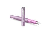 Kirjoitus- ja piirustustarvikkeet - Parker Vector XL Fountain Pen | Metallic Lilac Lacquer on Brass | Medium Nib with Blue Ink Refill | Gift Box - 2159748