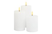 Valaisimet - SIRIUS Sille LED rechargeable block candles white 3 pcs. - 80600