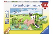 Palapelit - Ravensburger Baby Farm Animals 2x12p - 10107582-e