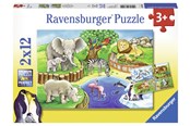 Palapelit - Ravensburger Animals In The Zoo 2x12p - 10107602