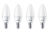 Lamput - Philips LED-lamppu Candle 5W/827 (40W) Frosted 4-pack E14 - 929002968440