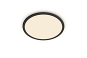 Valaisimet - Philips Superslim CL550 Ceiling lamp Ø250 mm LED 15W 2700K SceneSwitch IP44, Black - 929002667501