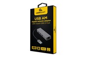 USB hub - Gembird Cablexpert USB hub - 3 porttia - Harmaa - A-AMU3-LAN-01