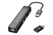 USB hub - Conceptronic DONN07BA - keskusyksikkö - 3 porttia USB hub - 3 porttia - Musta - DONN07BA
