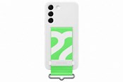 Puhelin - Kannet ja kotelot - Samsung Galaxy S22 Silicone Cover with Strap - Valkoinen - EF-GS901TWEGWW