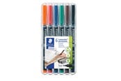 Kirjoitus- ja piirustustarvikkeet - Staedtler Yleiskynä Lumocolor perm F 6 kpl - 318 WP6