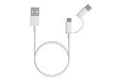 USB kaapelit - Xiaomi Mi 2-in-1 USB-kaapeli Micro USB mit Type-C Adapter (30cm) - SJV4083TY