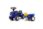 Tasapainopyörät, potkuautot ja potkulaudat - Falk Ride-on traktori peräkärryllä, haravalla ja lapiolla baby New Holland - 808-023