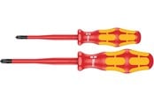 Käsityökalut  - Wera 165 iS PZ/S # 1 + 2 Screwdriver set Kraftform Plus series 100. With reduced blade diameter 2 pieces - 05006470001