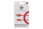 USB kaapelit - Floating Grip 0.5M LED USB-C CABLE (RED) - FG-USBLED-05-450RED