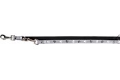 Koirat - Trixie Silver Reflect adjustable leash M–L: 2.00 m/20 mm black/silver grey - TX12215