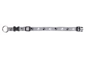 Koirat - Trixie Silver Reflect collar XS–S: 22–35 cm/15 mm black/silver grey - TX12221