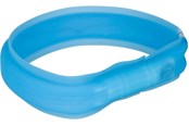 Koirat - Trixie Flash Light Band USB Adjustable LED Safety Collar Blue Size: L-XL 70cm/30mm - TX12672