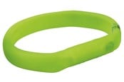 Koirat - Trixie Flash Light Band USB Adjustable LED Safety Collar Green Size: M-L 50cm/18mm - TX12684
