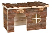 Jyrsijät - Trixie Natural Bark Wood House Jerrik Small Animals Large Hamsters Degus 28x16x18cm - TX62182