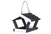 Lintuhäkit, linnunpöntöt & tarvikkeet - Trixie natura bird feeder hanging pine wood 17 × 19 × 14 cm black/white - TX55803