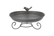 Lintuhäkit, linnunpöntöt & tarvikkeet - Trixie Bird bath standing metal 800 ml/ø 22 cm Harmaa - TX55510
