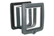 Kissat - Trixie 4-Way cat flap XXL with tunnel 24 × 28 cm Harmaa - TX44242