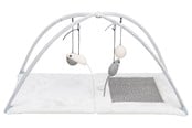 Kissat - Trixie Junior Scratching mat/playing arch sisal rug/plush 60 × 33 × 42 cm grey/light Harmaa - TX43114
