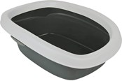 Kissat - Trixie Carlo cat litter tray with rim 2: 38 × 17 × 58 cm dark grey/light Harmaa - TX40121