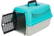 Koirat - Trixie Capri transport box XXS: 26 × 25 × 39 cm light grey/turquoise - TX39803