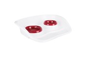 Kissat - Trixie Bowl set plastic 0.25 l/ø 9 cm & 0.3 l/ø 11 cm/46 × 11 × 30 cm grey/bowls: various - TX24721